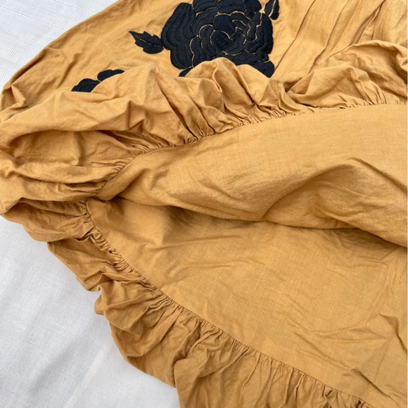 Tibi Skirt size 8 embroidered cotton bubble skirt - Picture 3 of 13